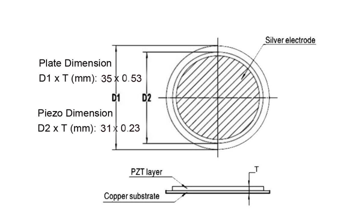 41-mm-Piezo-Bimorph-Aktuator für Pumpen